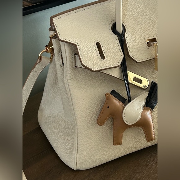 Genuine Leather Birkin Style Bag NEW - Picture 12 of 17